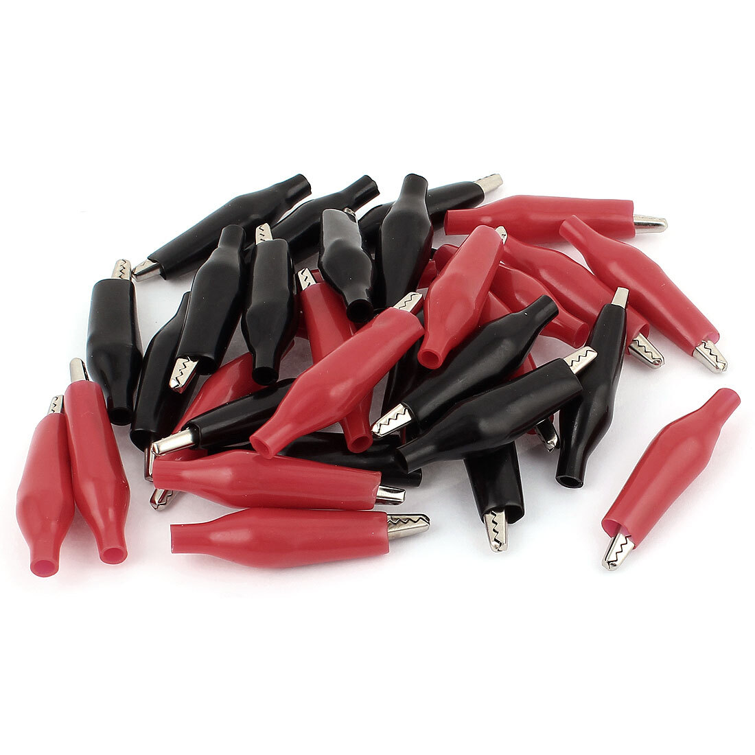 32pcs Crocodile Alligator Test Clip for Electrical Jumpers Wire Cable Red Black