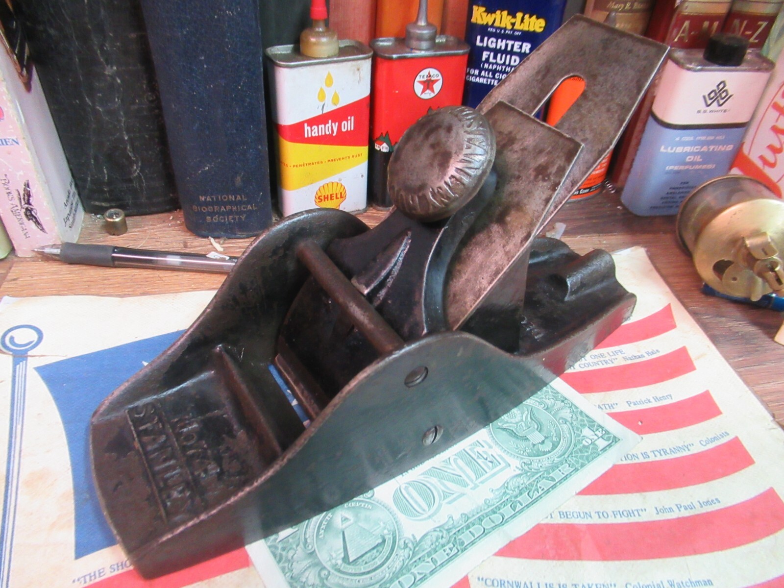 Stanley Rule and Level # 74 Floor Plane with B" Logo  1885 TYPE 1 VERY RARE TOOL