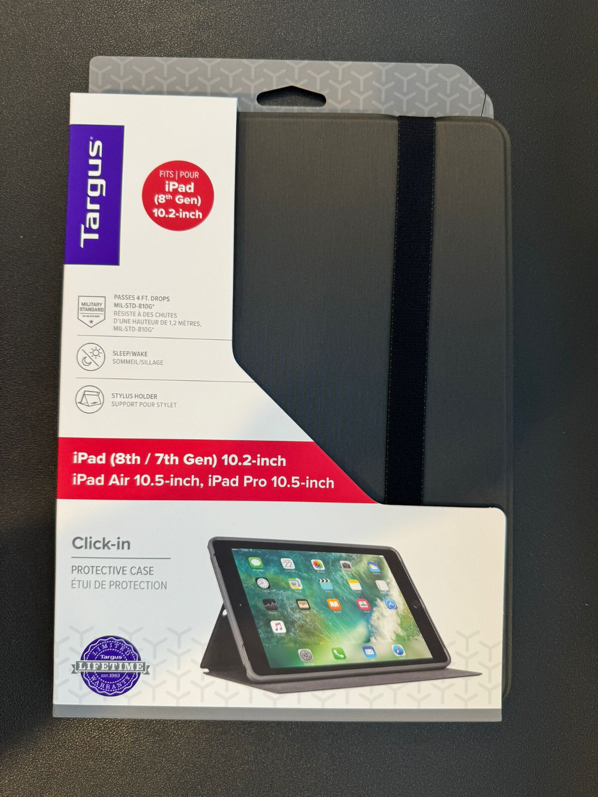 Targus Click-In Case for iPad 9th, 8th, 7th gen. 10.2-inch, iPad Air 10.5-inch