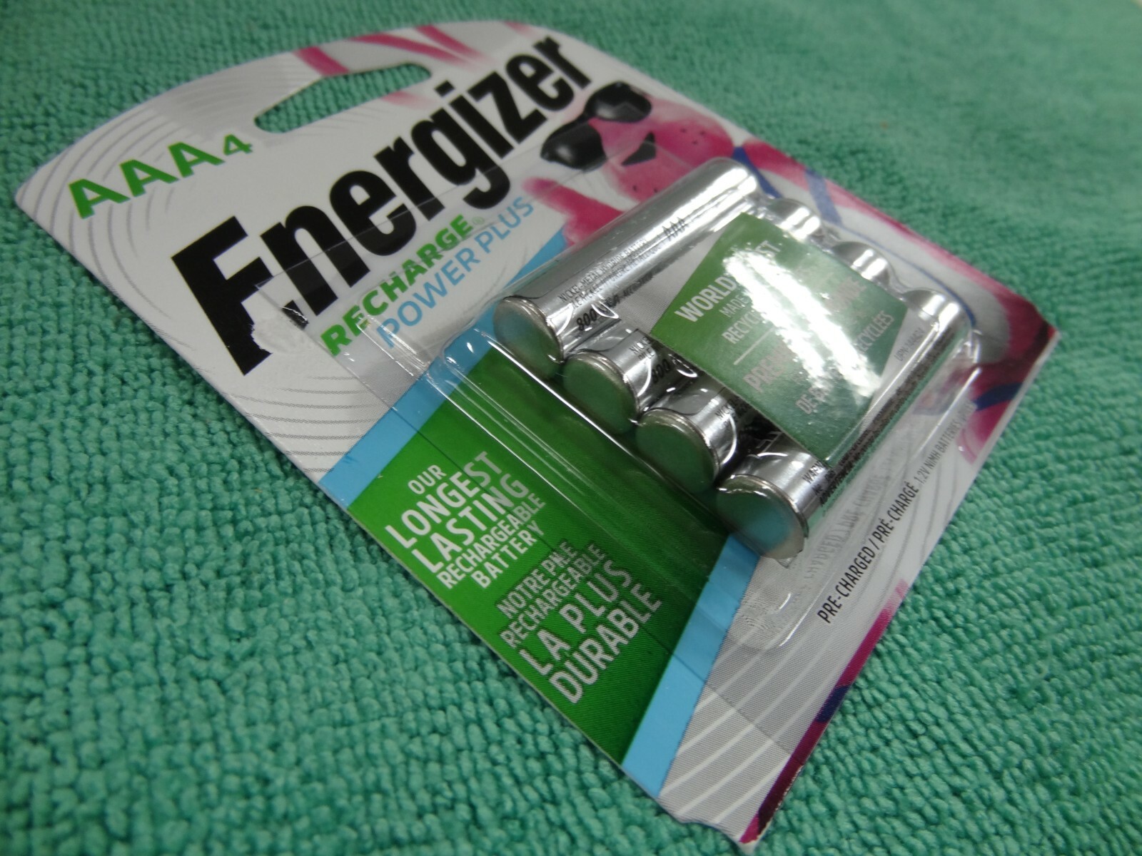 NEW ENERGIZER AAA Rechargeable Power Plus NiMH Batteries 4-Pack