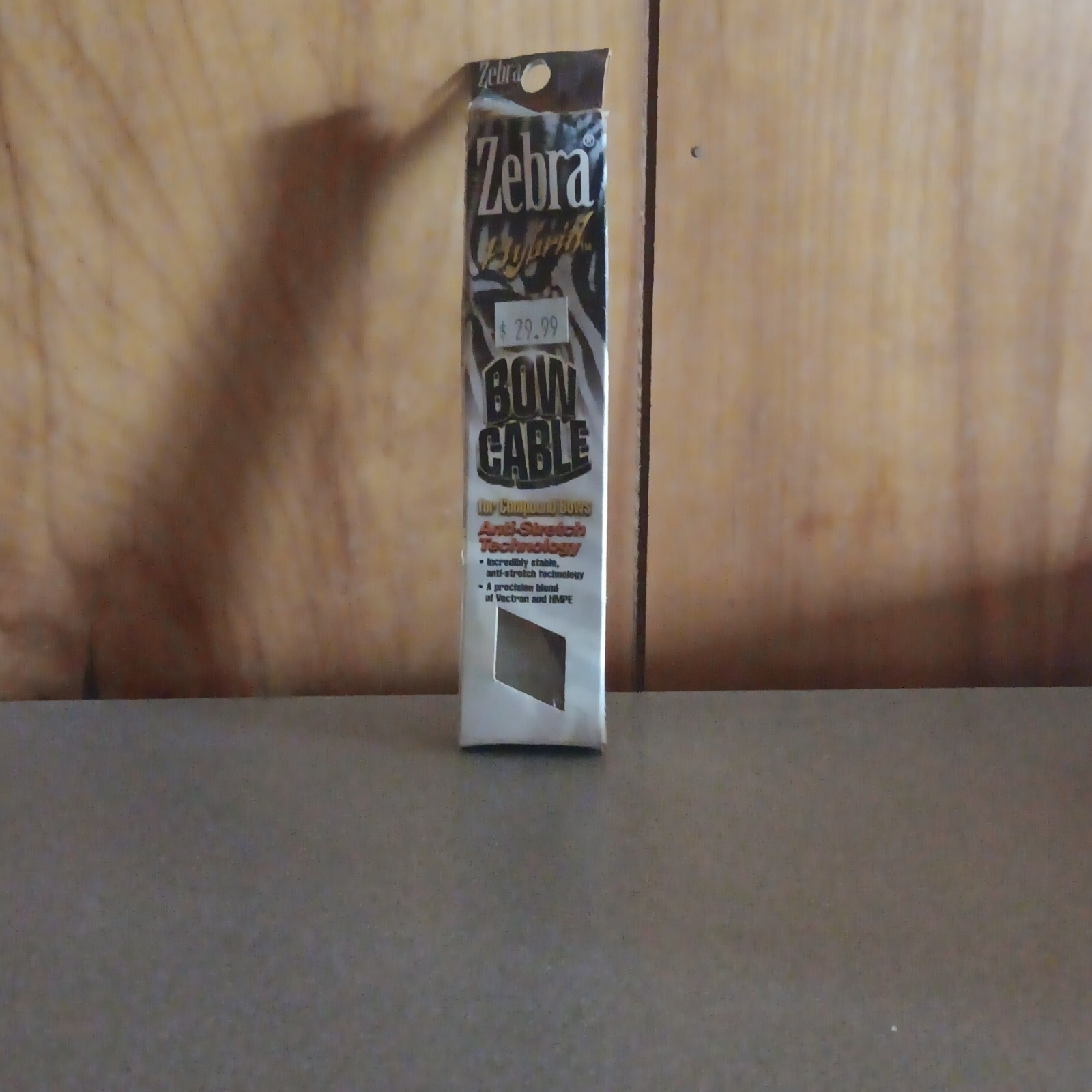 Zebra Hybrid Bow Cable Black 39 1/4" Anti-Stretch Technology Hunting