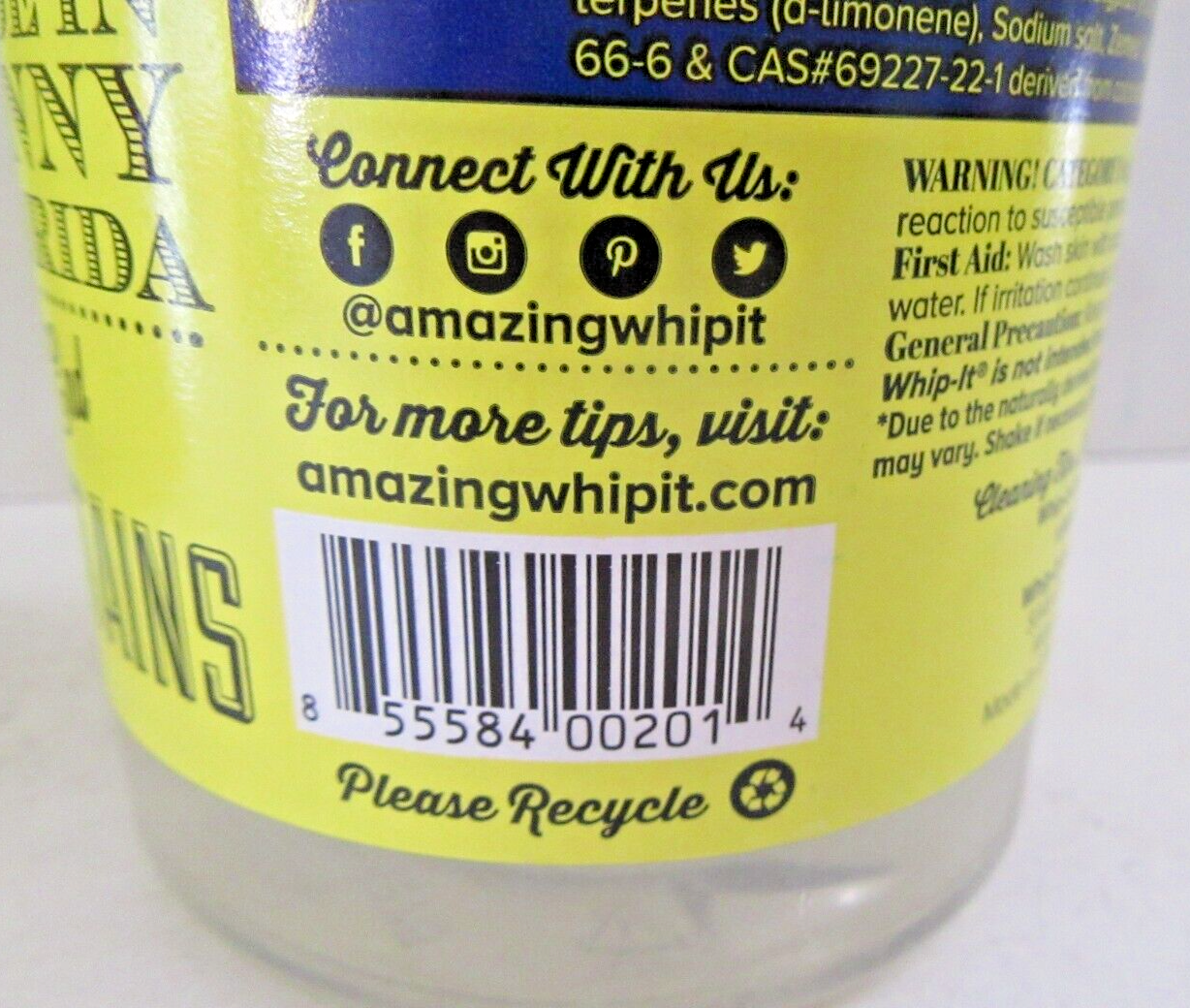 32 oz Whip-It Concentrate All Purpose Cleaner & Stain Remover Non Toxic