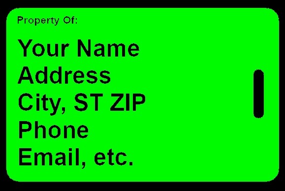 Hi-Viz Green POC Bag Tag