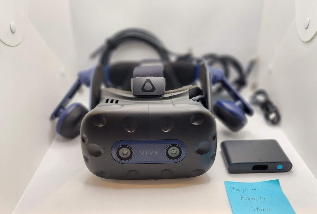 🔥 HTC Vive Pro 2 VR 🔥 Headset + Link Box + Cables - A+ Excellent Condition