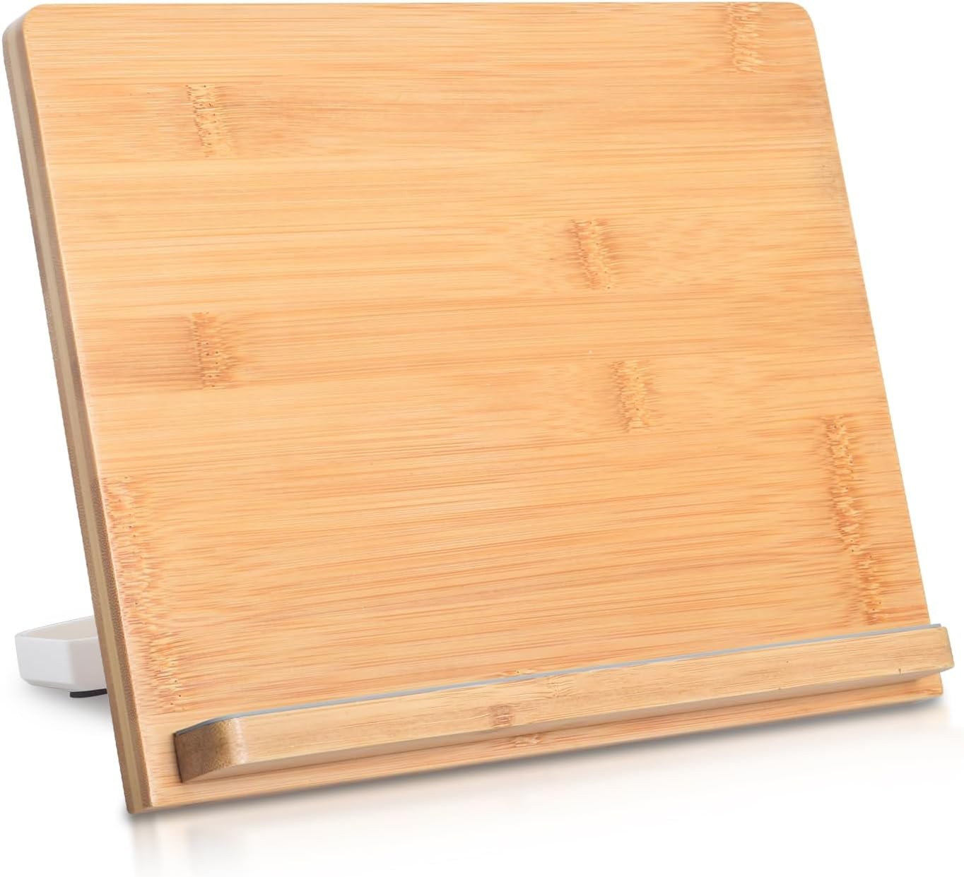 Bamboo Tablet Stand Desk 11"x8.2" Large Wooden Tablet Holder W/ Adjustable