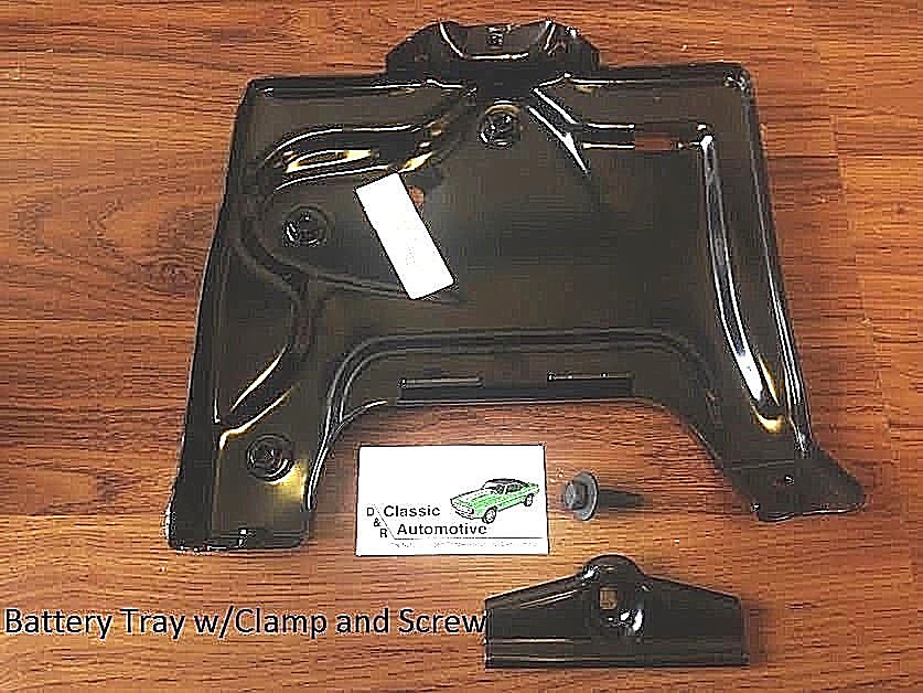 Battery Tray 3pc Kit w/ Clamp+Bolt 68-72 Chevelle Monte Carlo ElCamino 68 Impala