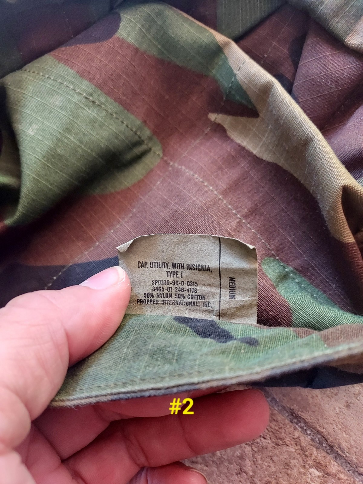 USMC Woodland Utility Cap Pattern Type I Medium Marine Camouflage Utility Cap