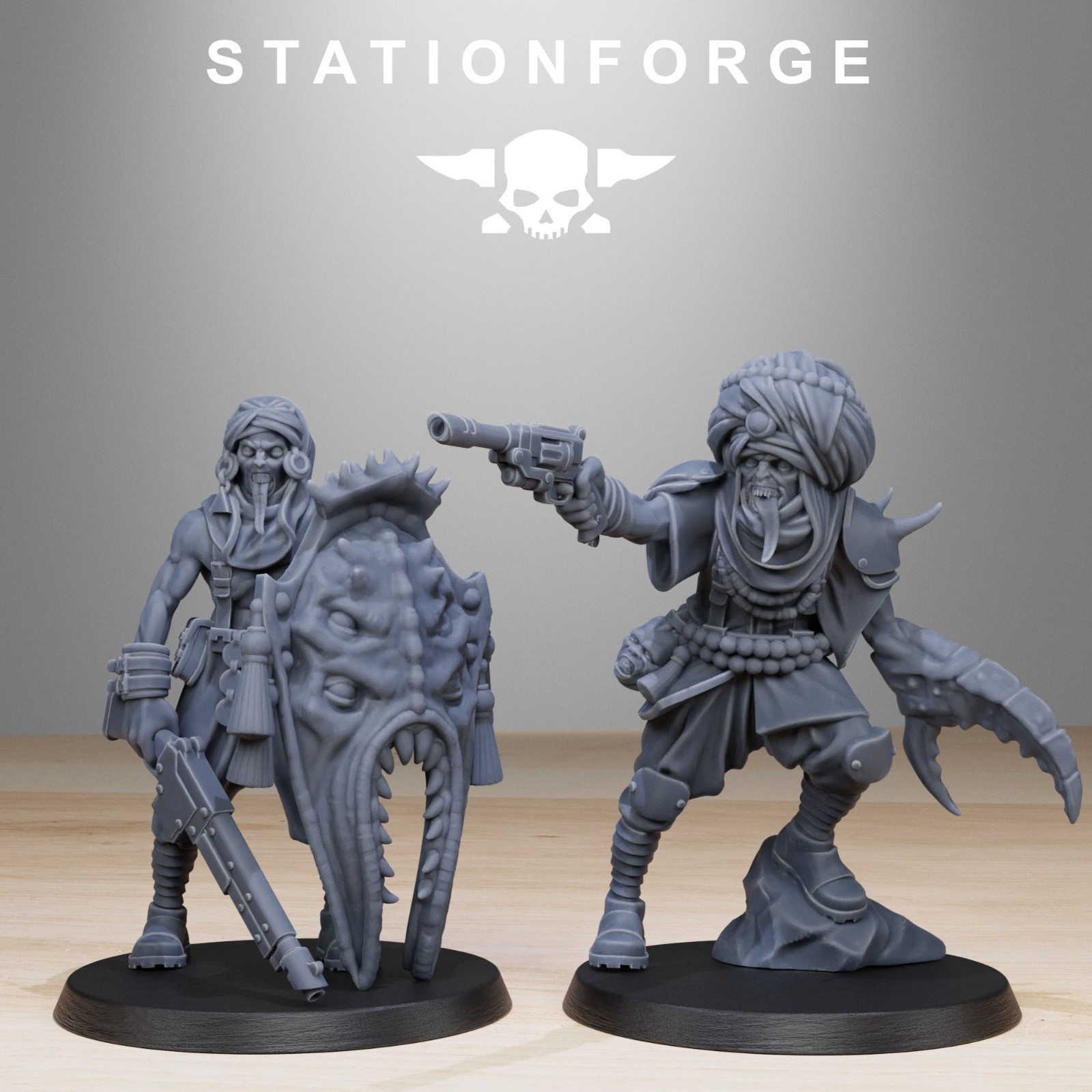 Station Forge Miniature Corrupted Guard Lechers Sci Fi Grim Dark Proxy Minis RPG