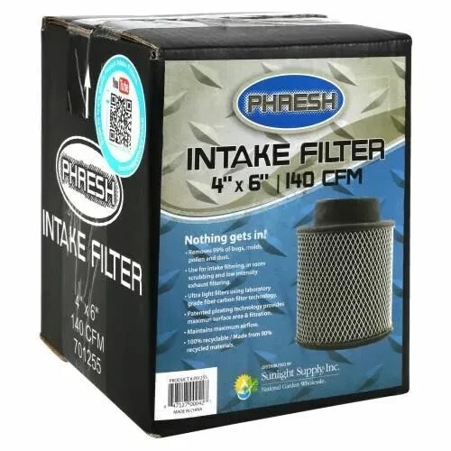 Phresh Intake Filter / 4x6" 140CFM NEW SEALED