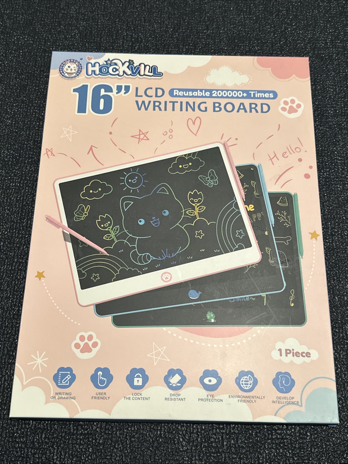 LCD Writing Tablet for Kids 16 Inch, Toys for Girls & Boys Drawing Pad - Pink