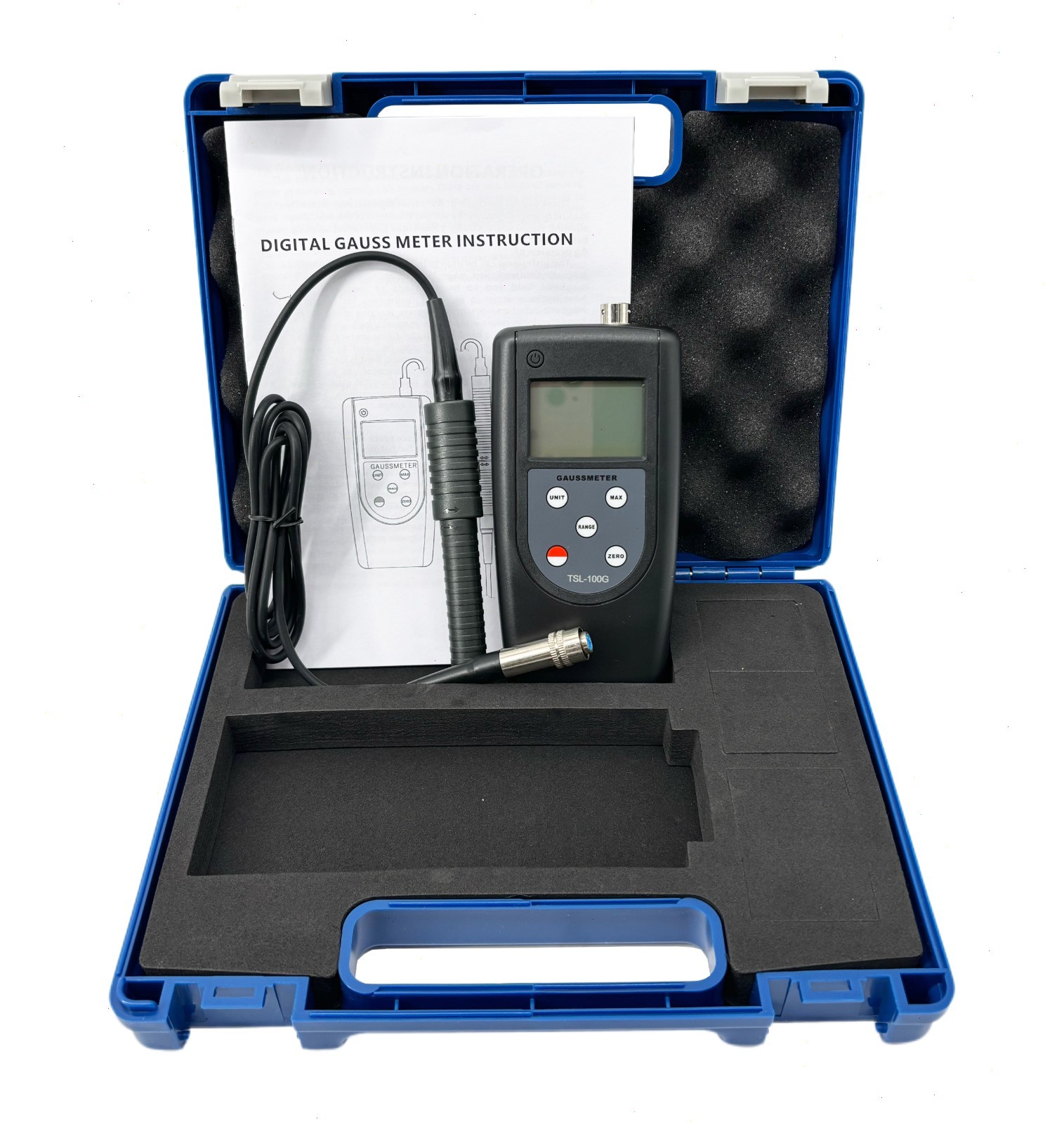 Handheld Gauss Meter Tester with Measuring Range 0mT~200mT~2000mT Accuracy DC 5%