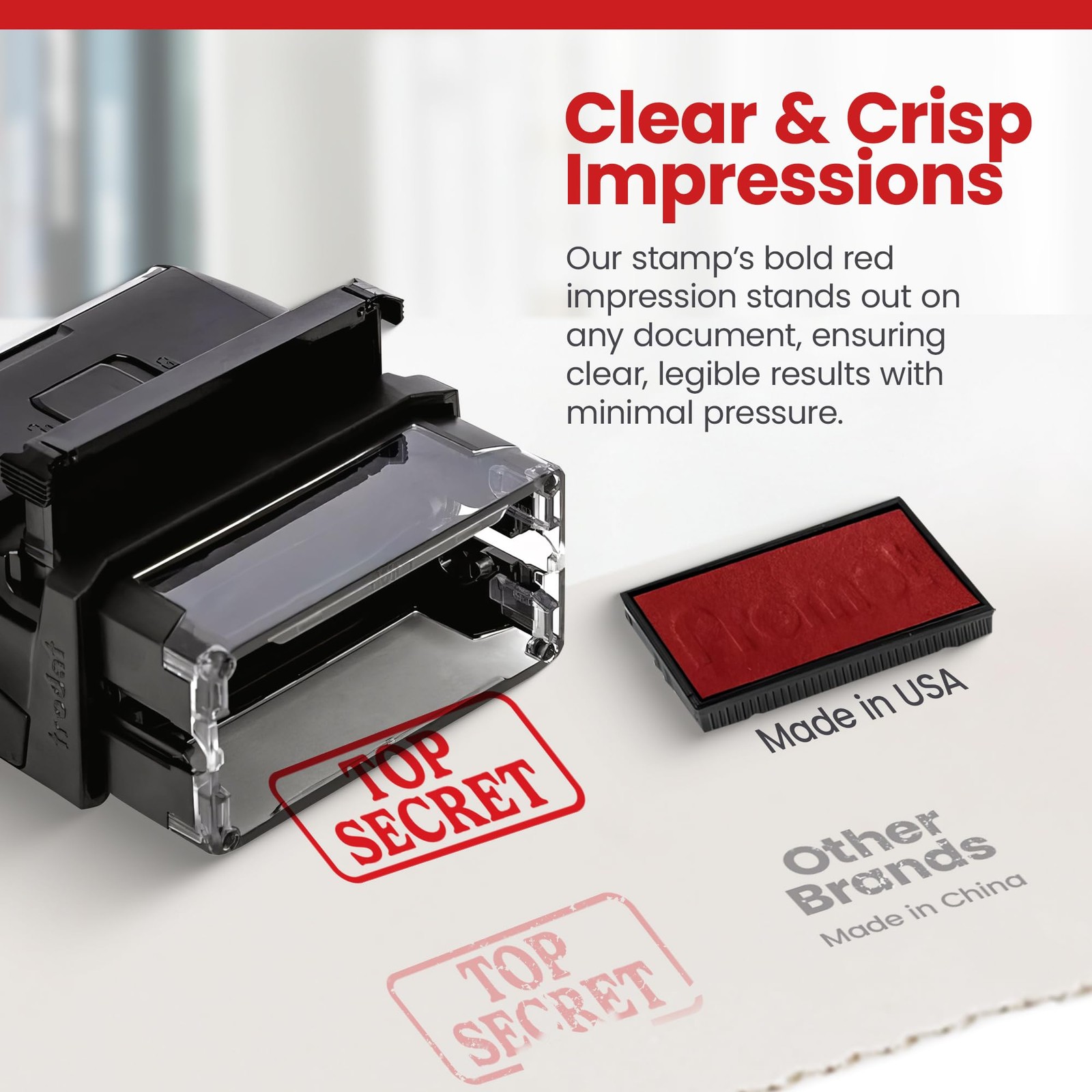 Top Secret - Self Inking Rubber Stamp - Ink Stamps