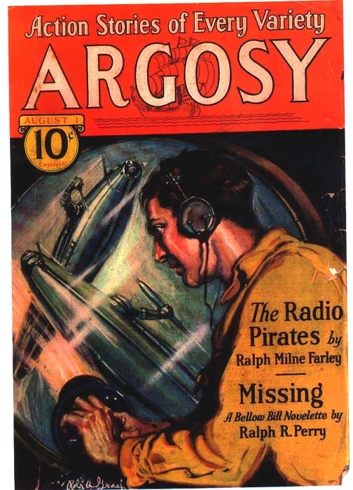 Pulp reprint THE RADIO PIRATES by Ralph Milne Farley, 1931 ARGOSY WEEKLY serial