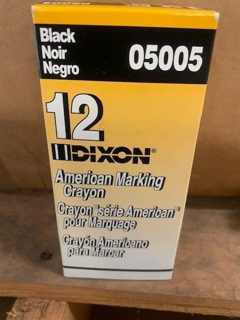 12 Pack - Dixon Large Marking Crayons Round Black (05005)