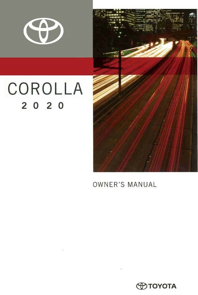 2020 Toyota Corolla Owners Manual User Guide