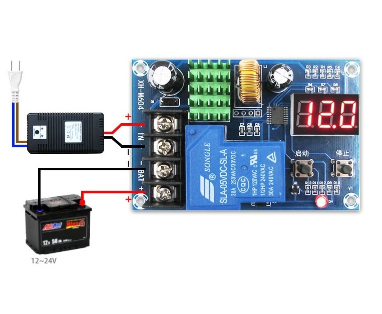 6-60V lead-acid Battery Charging Controller Protection Board switch 12V 24V 48V