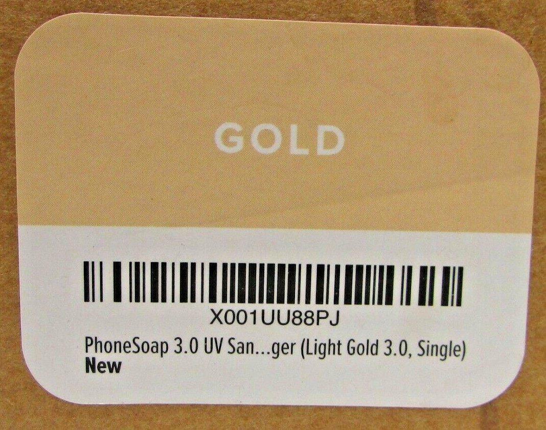 PhoneSoap 3.0 UV Sanitizer Light Gold NEW