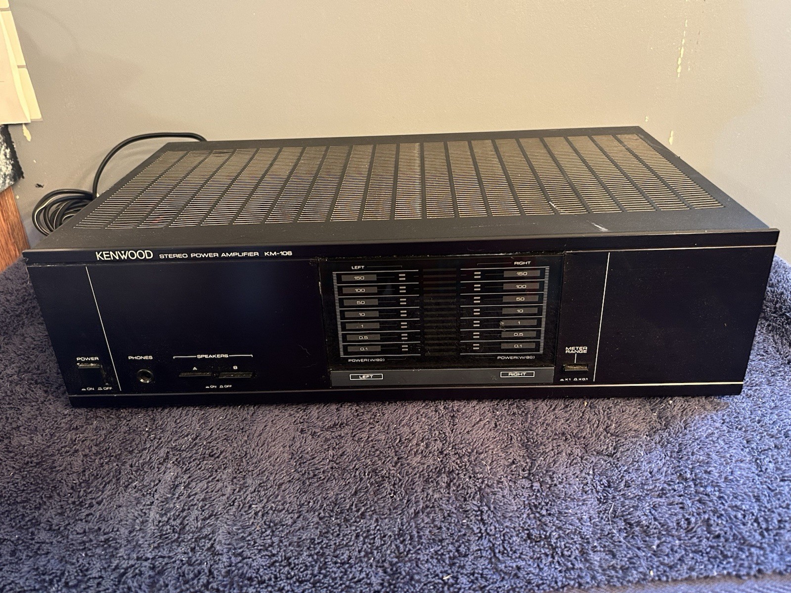 Vintage Kenwood KM-106 Stereo Power Amplifier - Tested Working