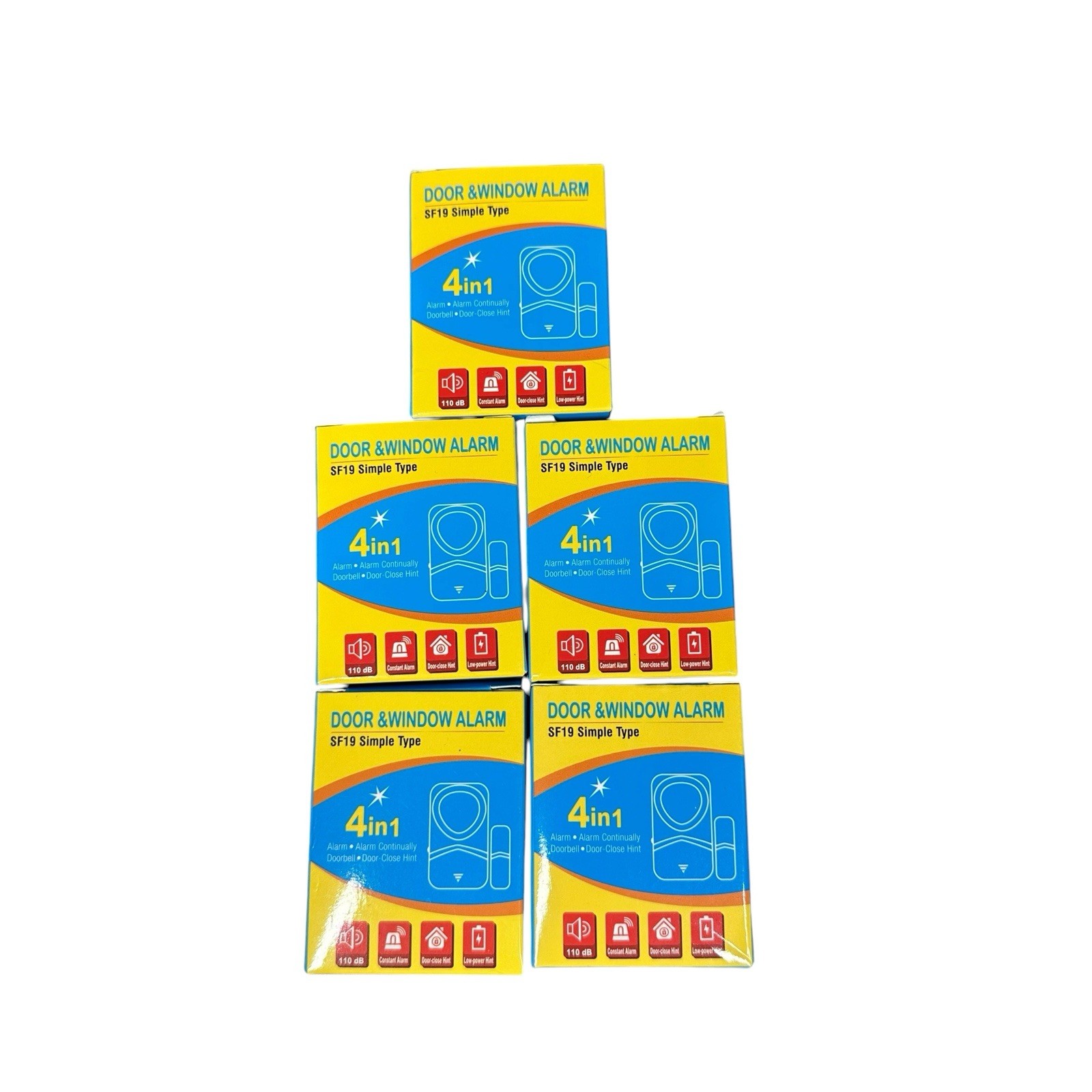 Door Or Window Alarm 110db 4 In 1 Sf19 Simple Type Lot Of 5 Burgler Security NEW