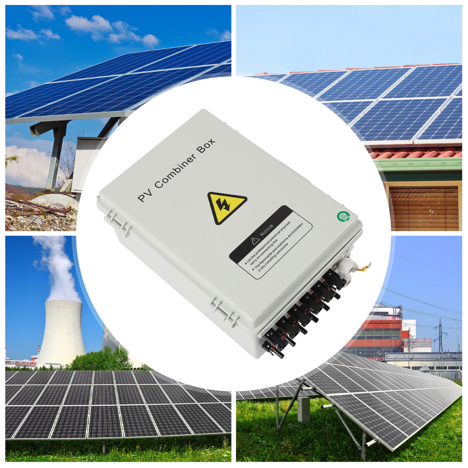6 STRING SOLAR PV COMBINER BOX CIRCUIT BREAKER JUNCTION BOX FOR SOLAR SYSTEM NEW