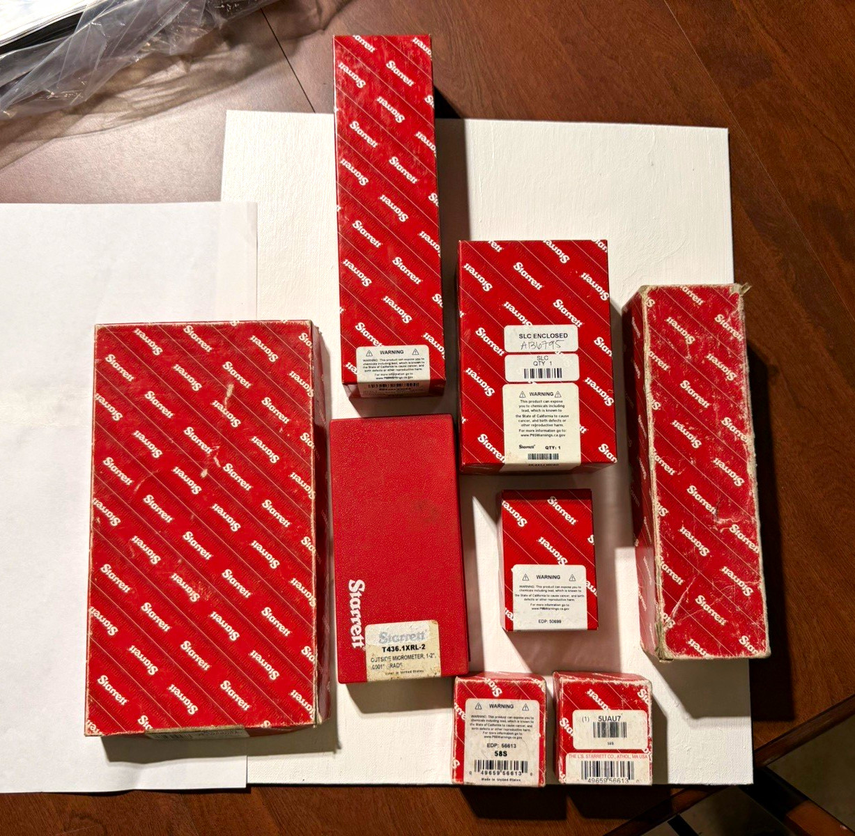 Assorted Starrett Boxes for Various Tools