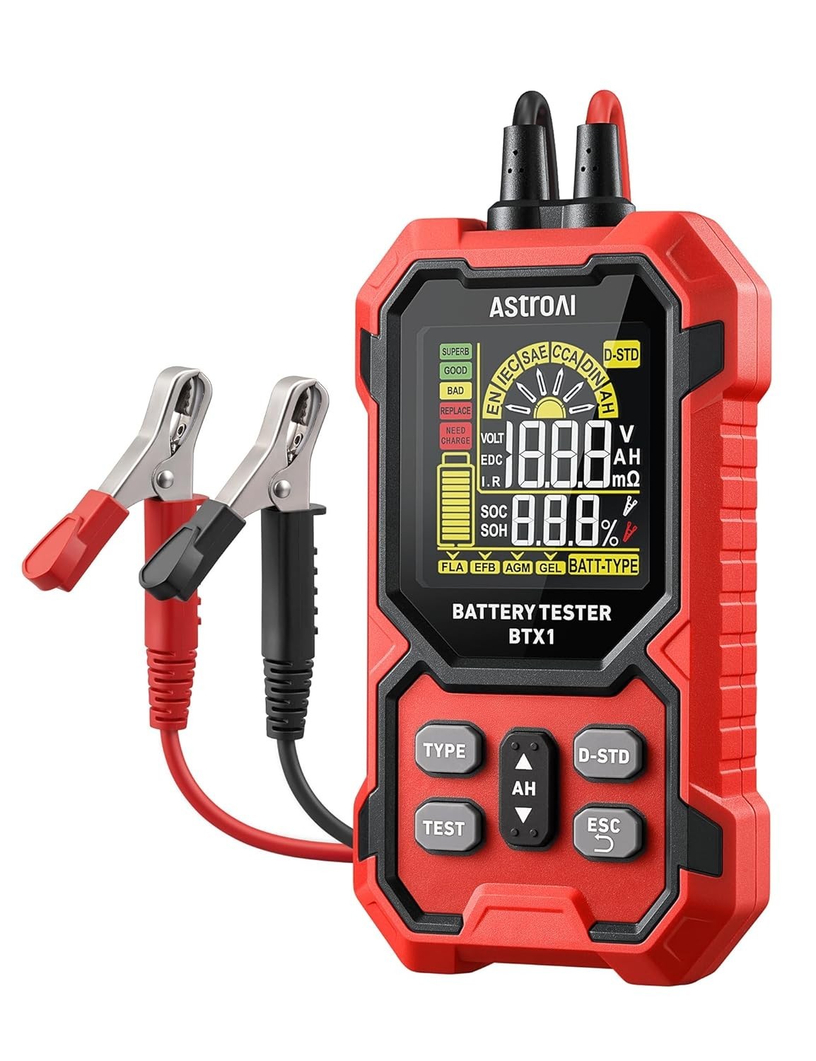 NEW - AstroAI Car Battery Tester, 12V/24V Digital Auto Meter Diagnostic Tool