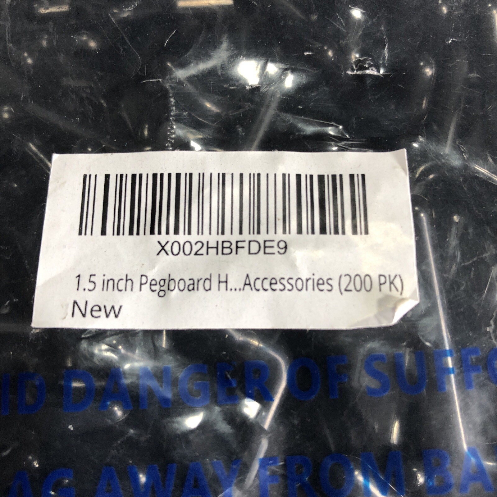 Plastic Pegboard Hooks 200 Pc. (FAST SHIPPING) NEW