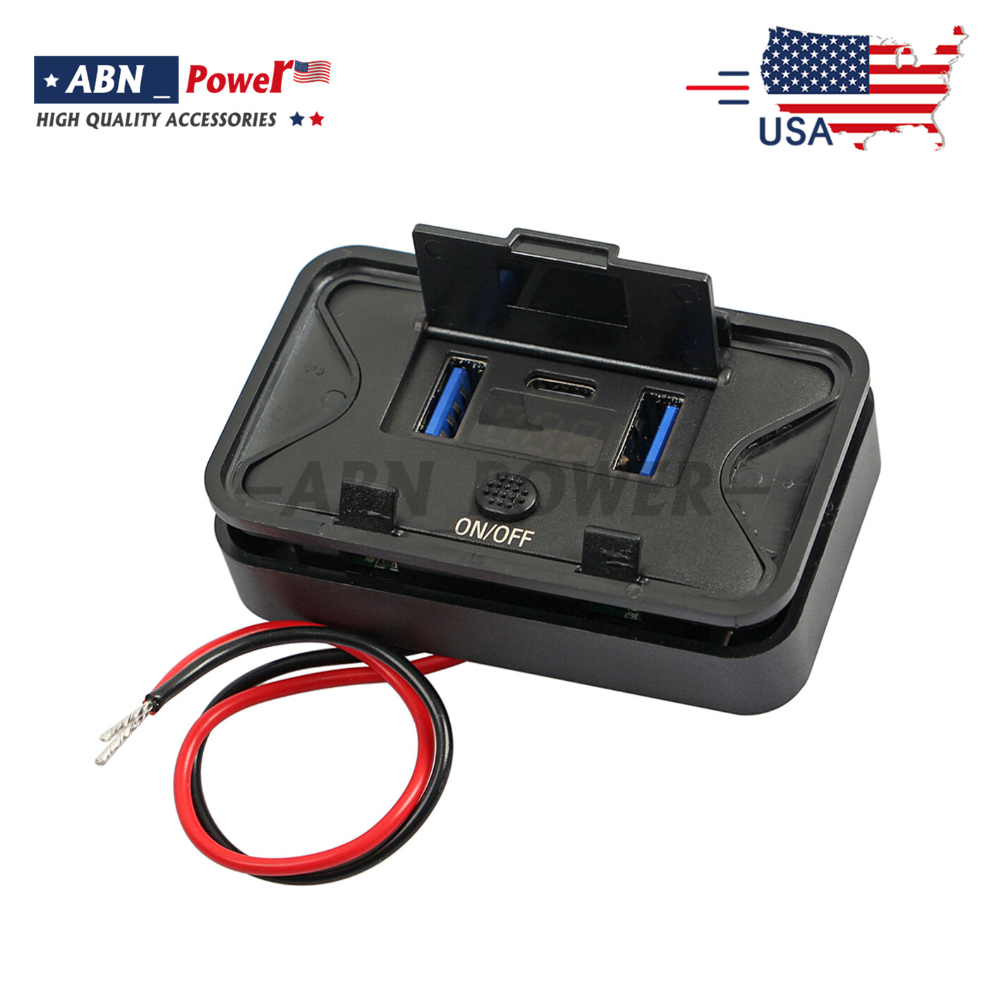 Dual USB 12V-24V QC3.0&PD Car Fast Charger Socket Power Outlet On-Off Switch USA