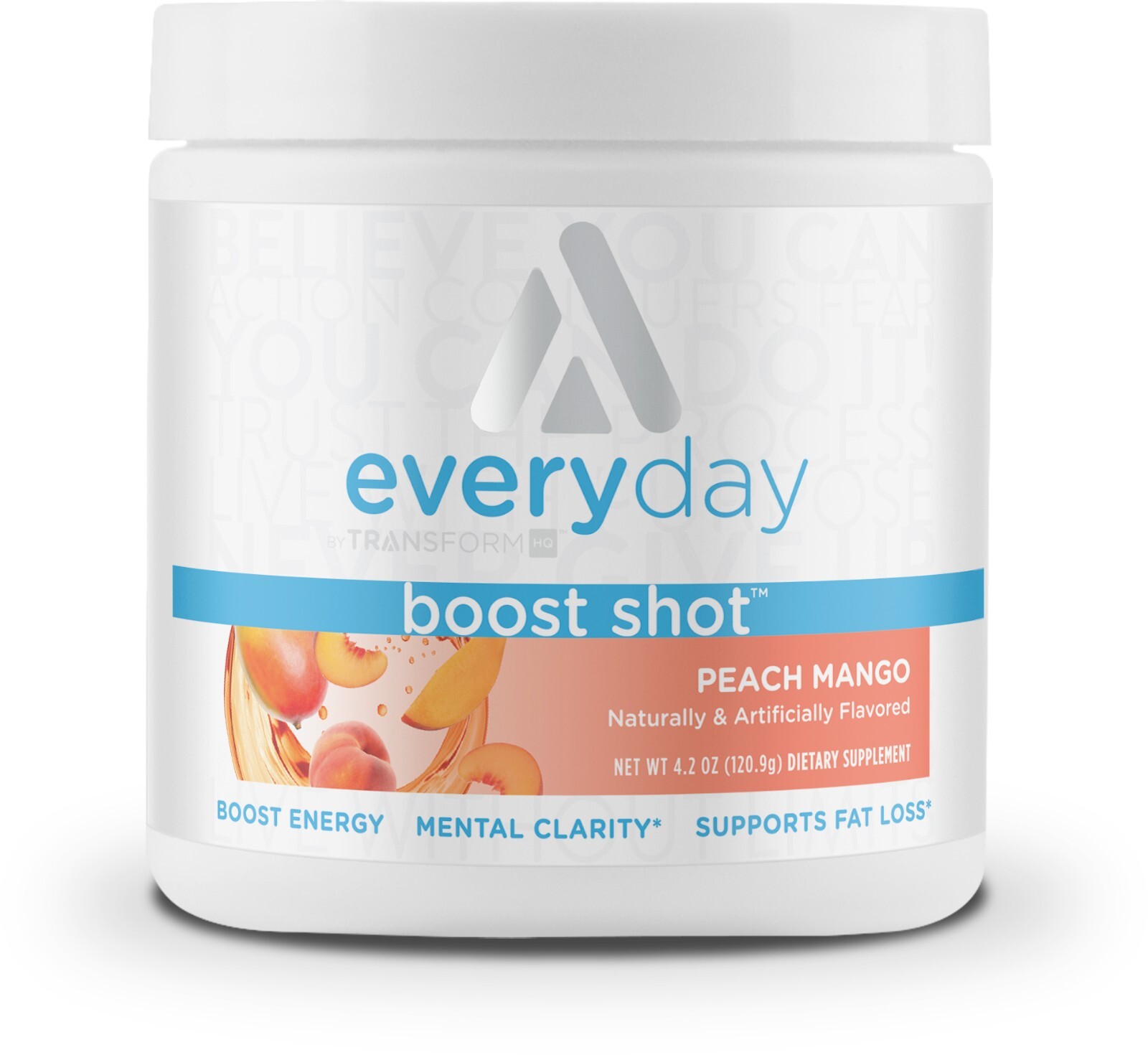 TransformHQ Everyday Boost Shot 28 Servings (Peach Mango) - Non-GMO, Gluten-Free