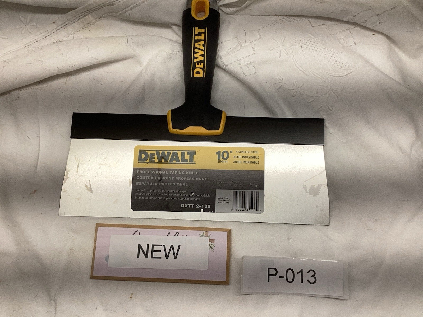 10" Taping Knife | Stainless Steel W/Soft Grip Handle | DXTT-2-136 P-013