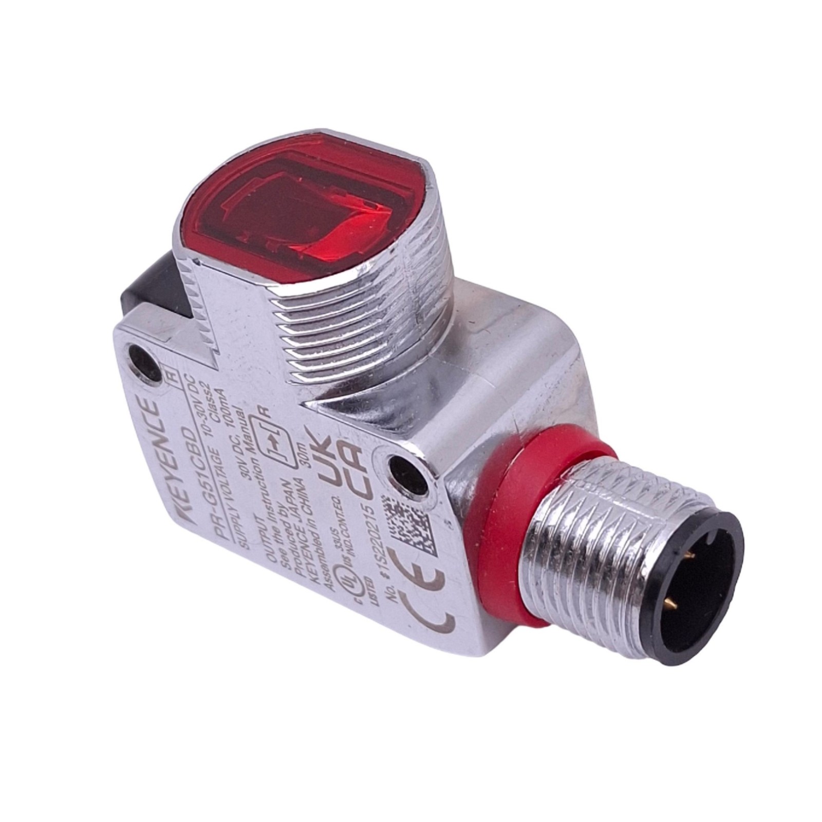 Keyence PR-G51CBD Photoelectric Sensor Receiver, 30m Range, 10-30VDC, PNP NPN