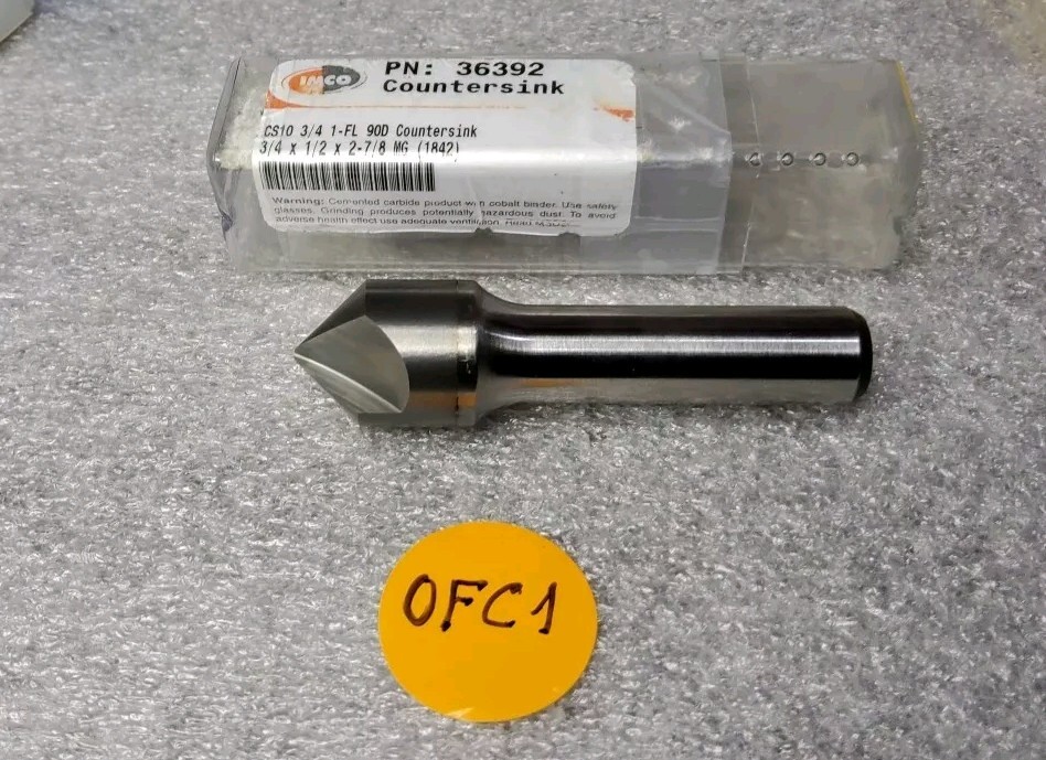 IMCO 3/4" X 1/2" SHANK 1-FL 90°  CARBIDE COUNTERSINK