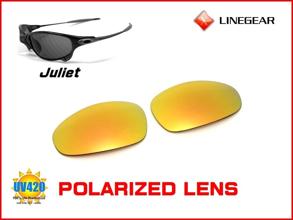LINEGEAR UV420 24K Gold - Polarized Lens for Oakley Juliet [JU-24K-POLA]