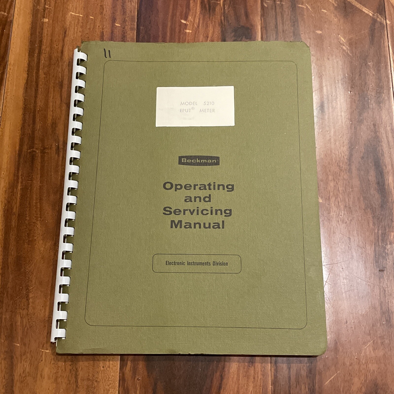 Beckman Model 5210 EPUT Meter Operating & Servicing Manual July 1957