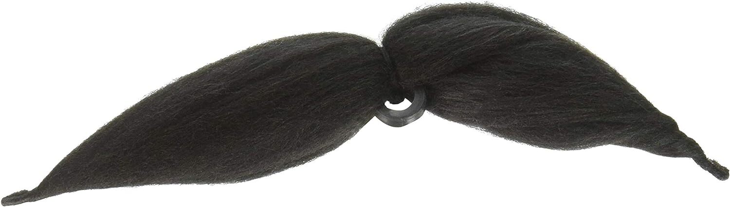 Six Way Moustache 6 Mustache Fancy Dress Up Halloween Costume Accessory 3 COLORS