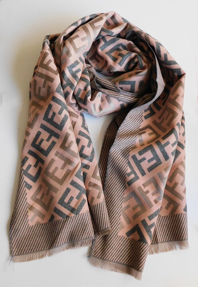New Fashion Winter Luxury Design Double Sided Cashmere Feel Soft Scarf Pink 1069