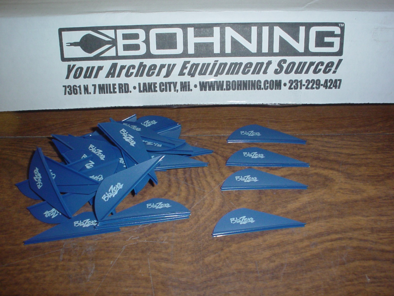 12 Blue Bohning 2" Blazer Vanes Pack! archery arrow fletching navy