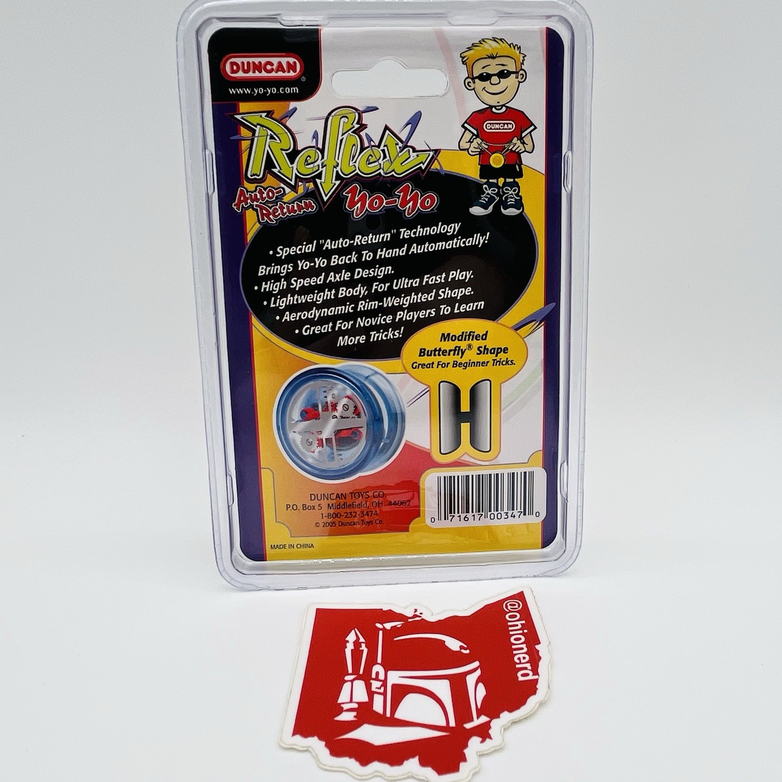 Duncan YoYo Reflex Auto Return Yo-Yo Beginner String Trick Yellow 3513AR New