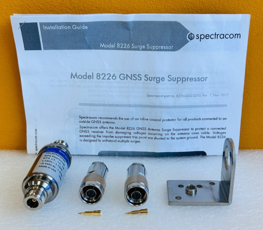NexTek FPLNFNDP05 1.1 to 1.7 GHz, 1A, Type N (F-F) GPS Surge Protector Kit. New!