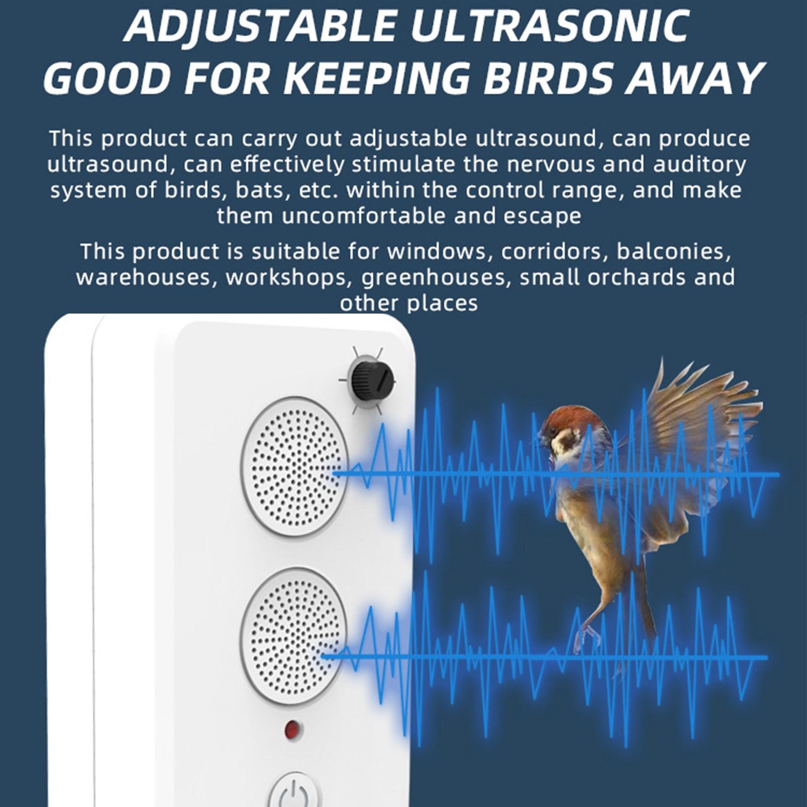 Ultrasonic Bat Repeller Device Electric Animal Trap Bird Defense System For Home