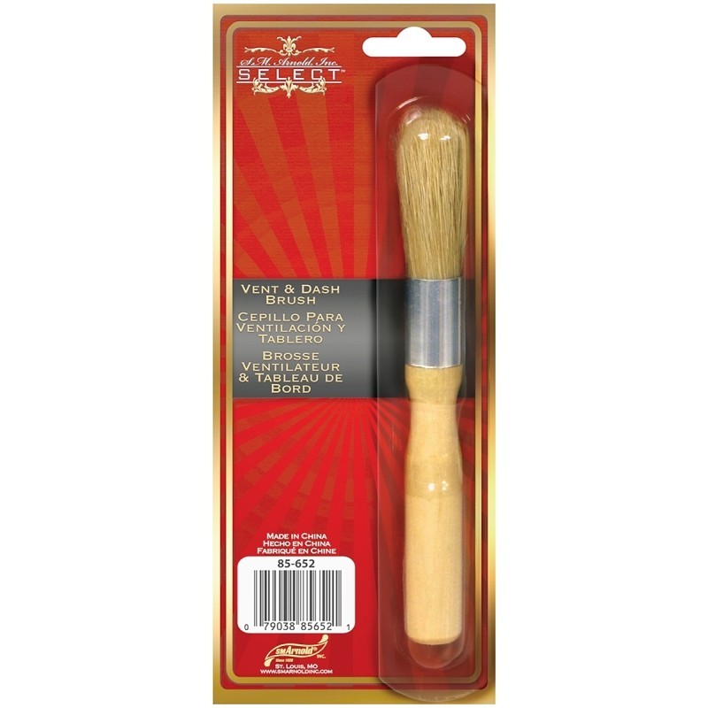 SM Arnold SELECT 85-652 Vent and Dash Brush, 1.87 in L Trim, 6 in OAL, Natural B