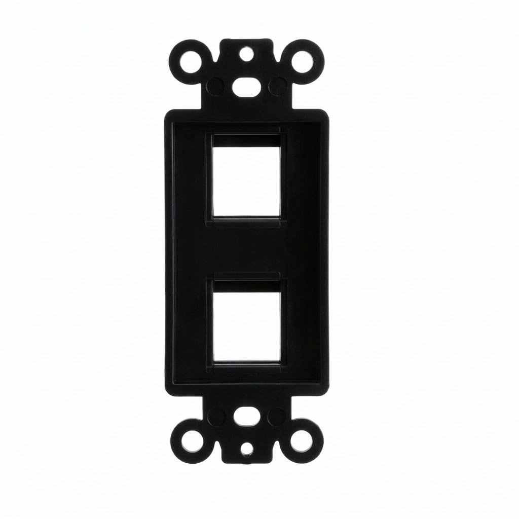 ChaosssCo 6 port wall plate adapter 10 pack black