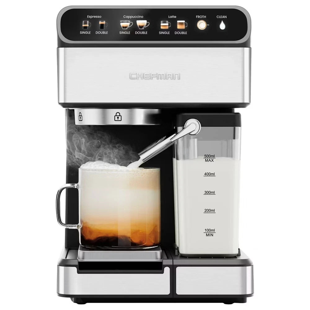 Chefman Barista Pro Espresso Maker Stainless Steel Finish: 1350W Electric