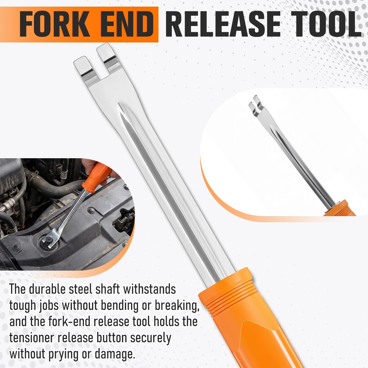 ElaraBerry 4 Pcs Automatic Slack Adjuster Release Tool Set Includes Orange