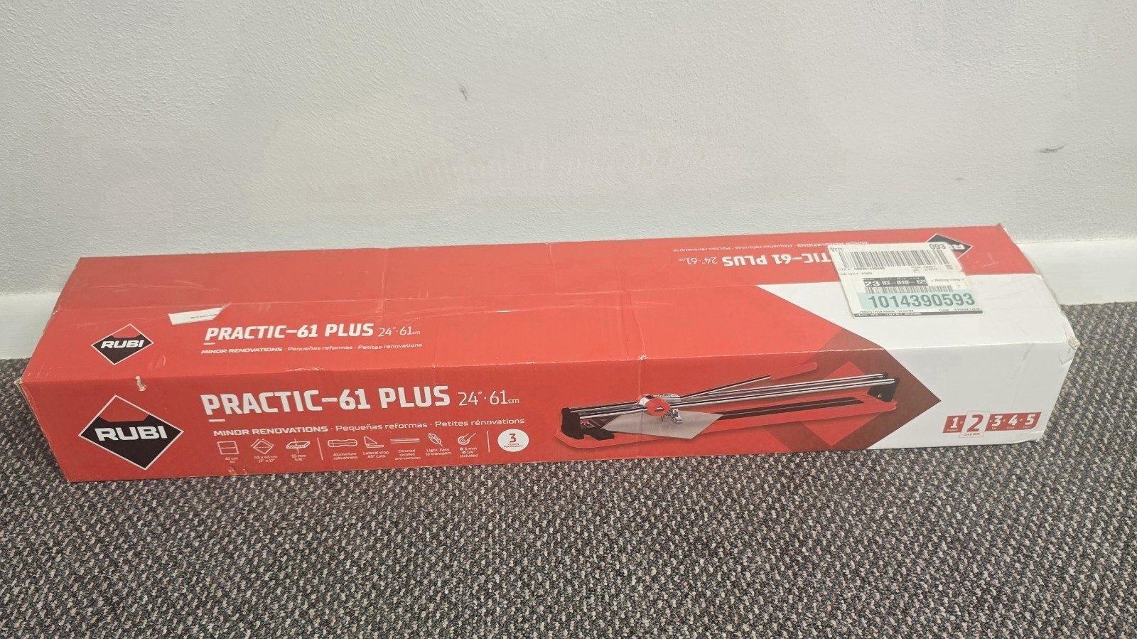 Rubi Practic 61 Plus-24 in. Tile Cutter Tungsten Carbide Blade Roller Guide NEW