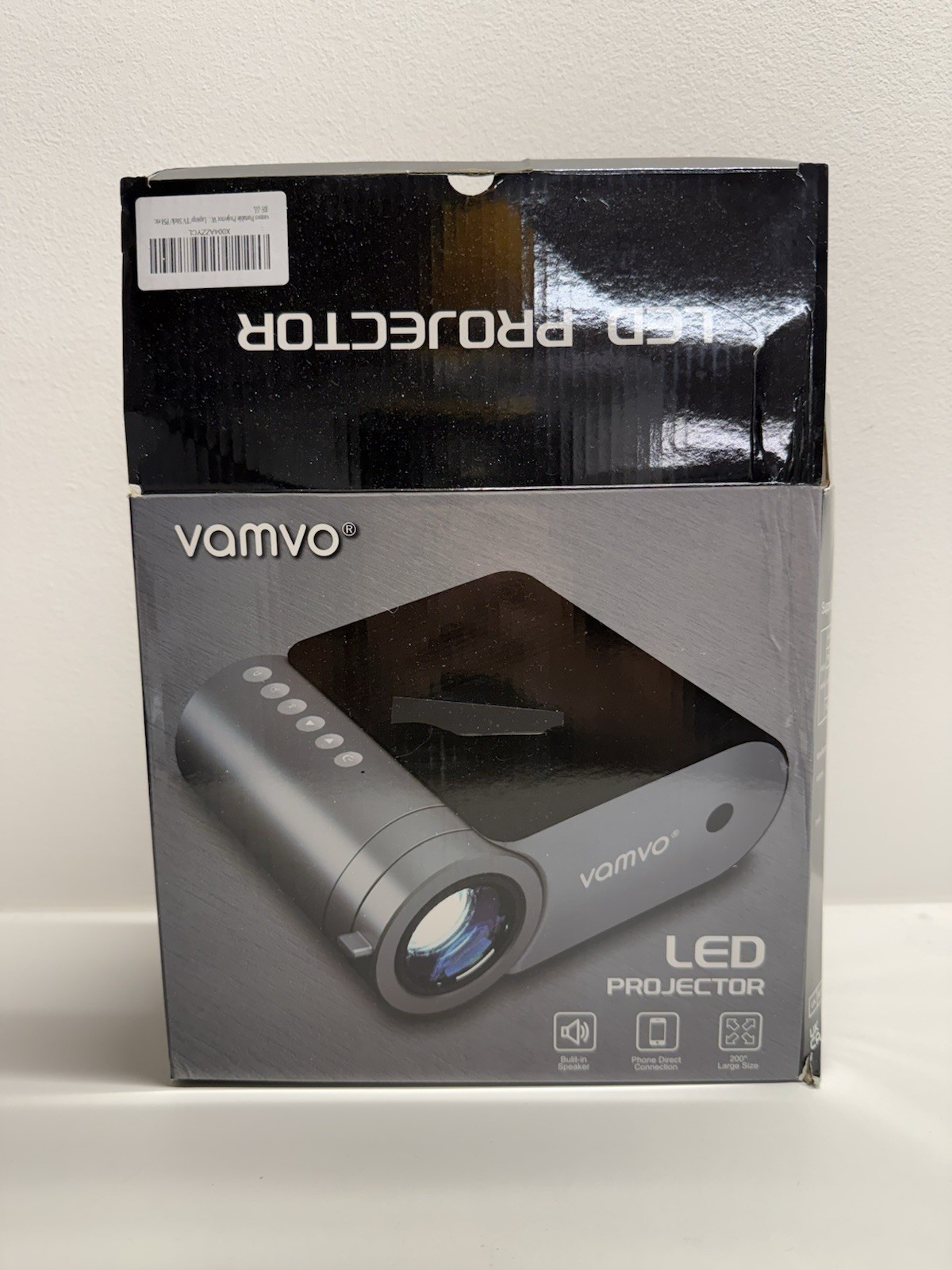 Vamvo LED Desktop Projector Black w/ Remote, Power Adapter & USB Cable