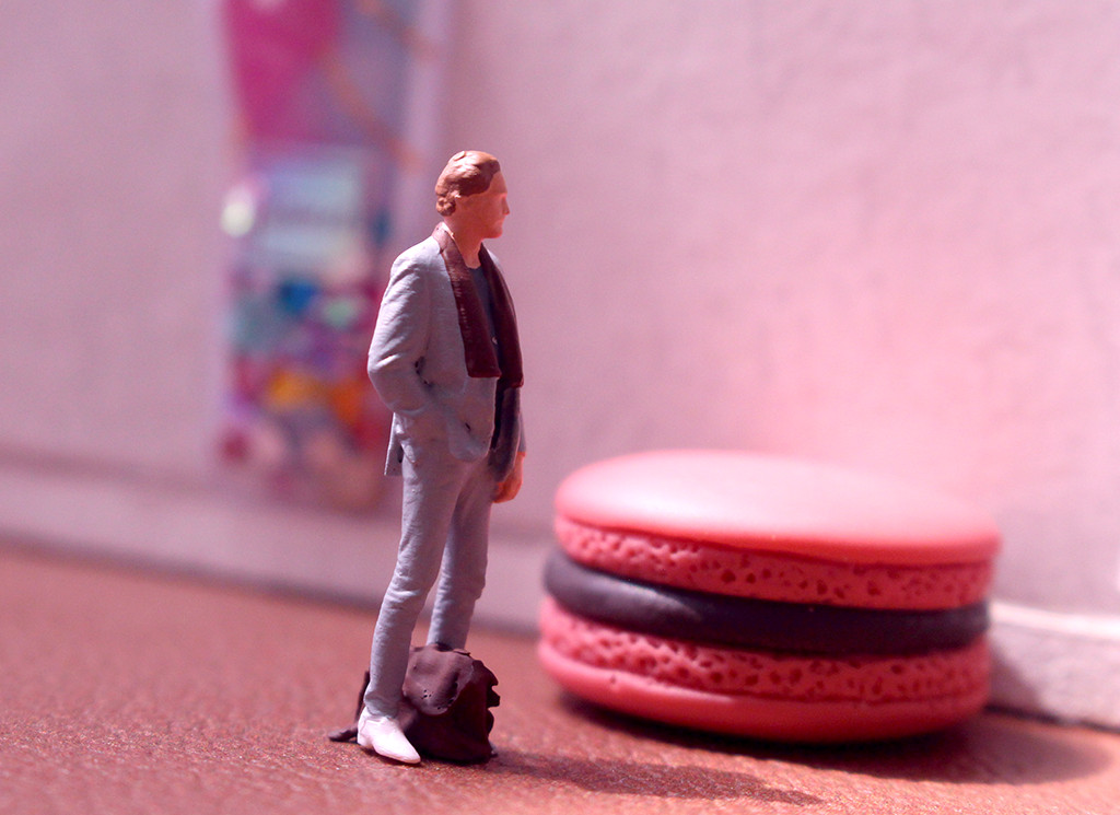 TOY 1/64 figure cool man Boss Travel Fashion model fit 1:64 car street