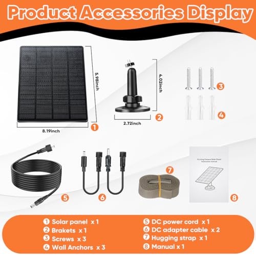 6W Solar Panel for Trail Camera - Solar Kit - 6000mAh - Rechargeable
