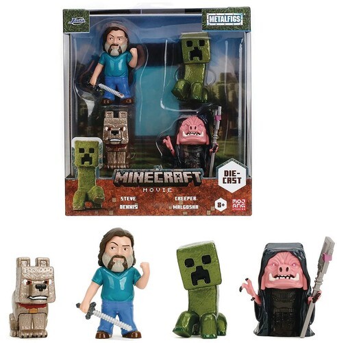Jada Toys - A Minecraft Movie - MetalFigs - 2.5" Diecast Figure 4-Pack [Used Ver