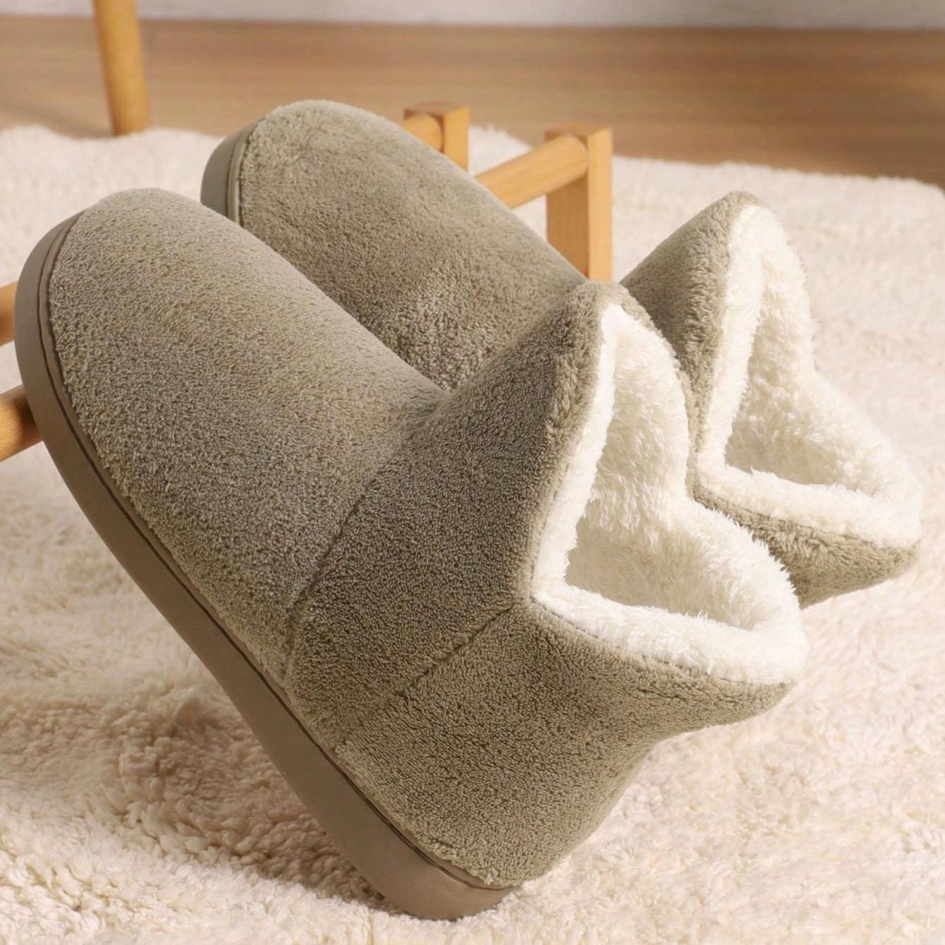 2024 Winter Warm Shoes Woman Men Indoor Slippers Soft Plus Couples Home Floor Sn